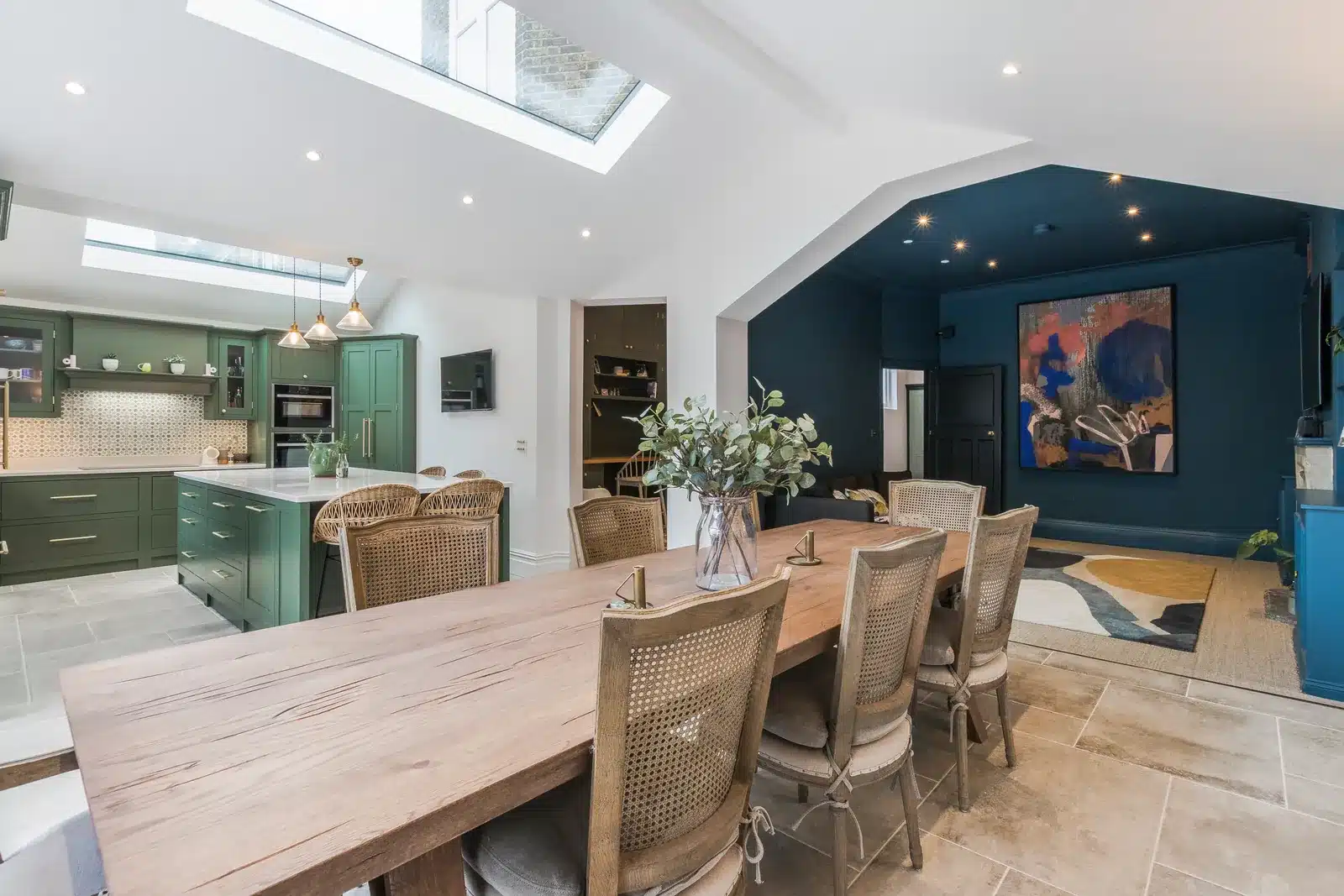 Change in ceiling height where the vaulted extension meets the existing house, Streatham SW16